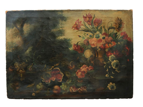 Peinture ancienne vase à - peinture,