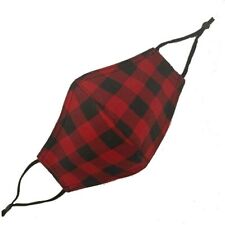 Masque tissus coton lavable/ ajustable/adulte/3 épaisseurs/rouge/Noël 🎅