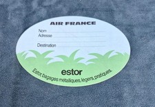 Etiquette ancienne pour bagage ou valise Voyage Aéroport Hôtel Air France