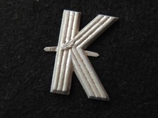 Ancienne Lettre K Aluminium lettrage industrie imprimerie initial métal pochoir