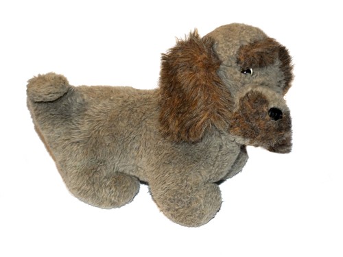 Vintage peluche chien - chien, gris