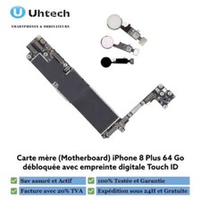 Carte mère (Motherboard) iphone 8 Plus 64 Go débloquée avec Touch ID Noir