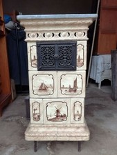 Poele de masse en faïence, Pays-Bas, 1900, à restaurer