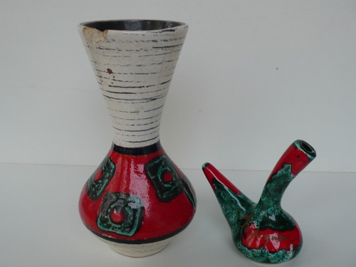Lot deux pieces vase - pieces,