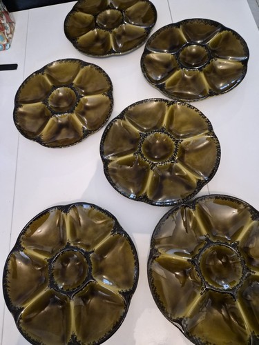 Lot assiettes à huîtres - lot,