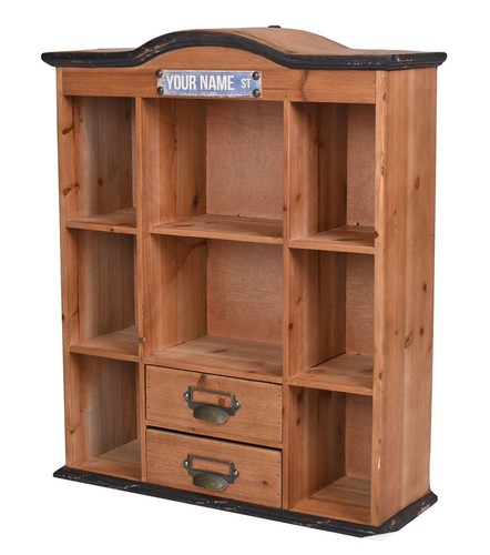 Armoire murale vintage bois - armoire,