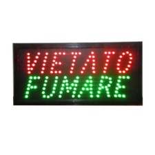 Enseigne Lumineuse LED INTERDIT DE FUMER 220V Magasin Bar Vitrine Local CM 48X25