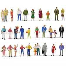 Modèles Trains à l'échelle O Figurines colorées peintes 1:43 Personnages debout
