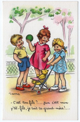 Carte postale fantaisie - carte, /