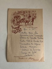 ancien et beau  MENU "VSAUMIUR SOLEIL " GRATIEN & MEYER  VINTAGE  C3