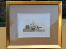 Lithographie numérotée et signée Bernard Louedin encadrée en parfait état