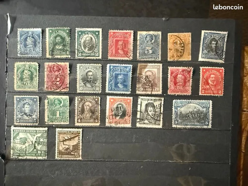 Timbres anciens chili lot - anciens,