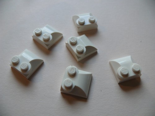 Lego brick courbes blanches - lego,