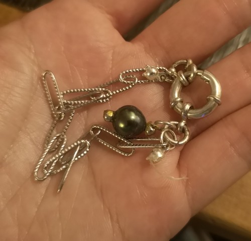 Perle véritable noire - noire, en