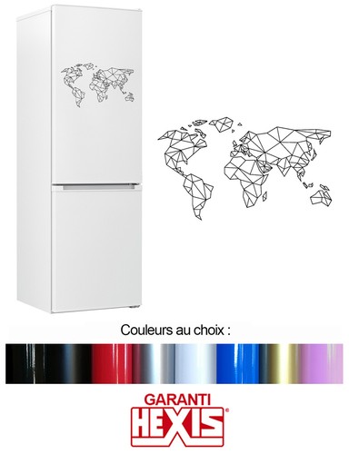 Sticker autocollant mappemonde - autocollant,
