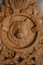 Ours moderne mural en bois art personnalisé 8 x 12" décoration maison pendais...