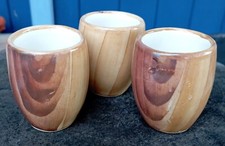 3 shots petits gobelets type  Vallauris faux bois Grandjean