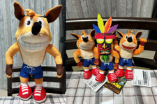 Gros lot de 4 peluches Crash Bandicoot BIG 17,7" et mascottes en peluche NEUF