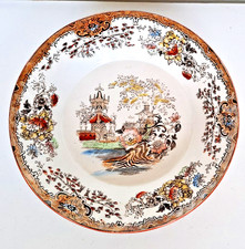 ANCIEN PLAT EN CREUX  Badonviller modèle COLANDINE - décor polychrome D 25CM