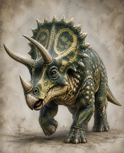 Photo tricératops - a4,