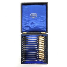 Service à café argent massif 12 cuillères 330 grammes