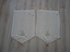 2 Rideaux/Stores Bateau pour petites fenêtres en Lin Beige