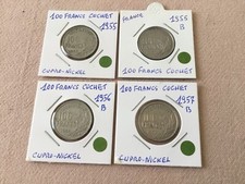 1 . France  4 Pieces 100 Francs Cochet 1955/55B/56B/57B