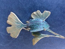 ANCIENNE BROCHE INSECTE NATURALISE SCARABEE ART NOUVEAU