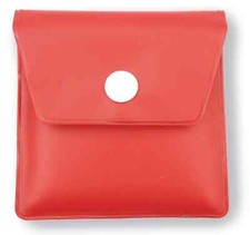 CENDRIER de POCHE ou de SAC ROUGE intérieur protection alu NEUF 8x8cm