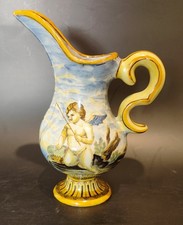 Ancien Pichet Italien Céramique Faience Vintage Antique Italy Aiguière Nevers 