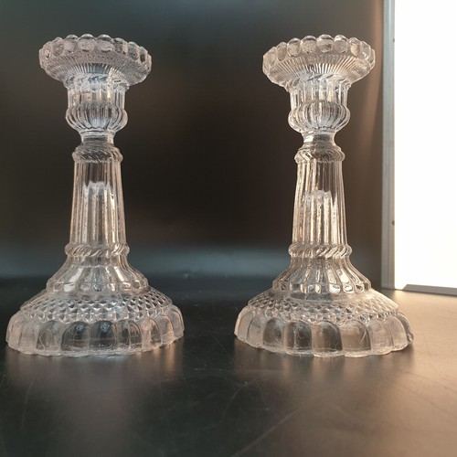 Paire bougeoirs anciens - de,