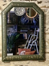 Miroir campagne bois et stuc