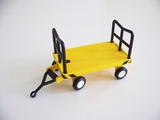 PLAYMOBIL (W125) GARE - Chariot Jaune Transport Bagages & Marchandises 4202