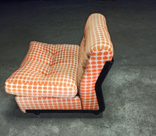 Fauteuil Chauffeuse Amanta "pied de poule" par Mario Bellini Designer italien