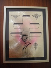 militaria cadre souvenir De Gaulle France Libre FAFL 39-45 ww2 vintage frame 2WK