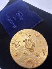 Ancien miroir de poche signé