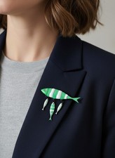 Broche sardine rayée - 🐟,