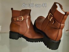boots bijoux femme marron jm.diamant t 38 neuf dans leur boîte d origine 