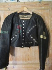 Blouson cuir femme - Biker/Motard - Taille L - TBE