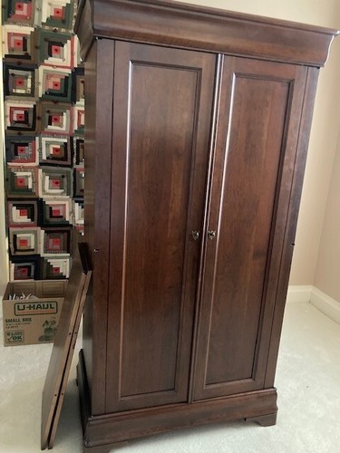 Solid wood armoire with - , 2