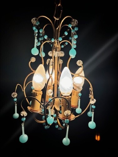 Lustre pampilles opaline - pampilles,