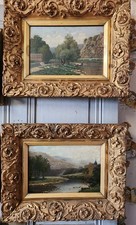 Paire de tableaux huile sur