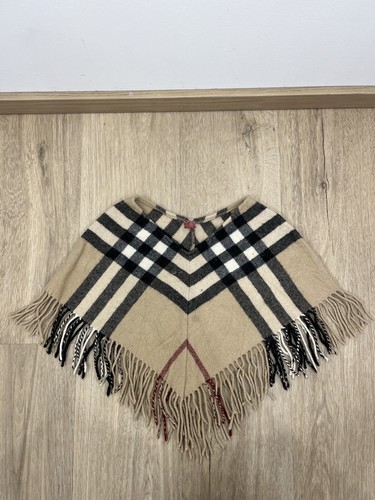 Poncho burberry motif tartan - burberry,