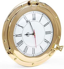 Horloge à hublot nautique en