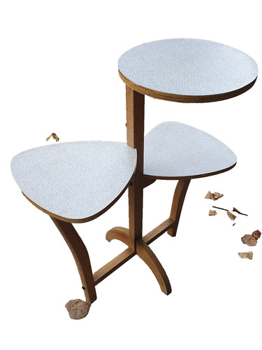 Table fleurs krakelee - de,