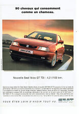 Publicité Advertising 088  1997   la  nouvelle Seat Ibiza GT Tdi