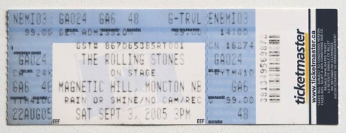 Billet concert ticket stub the - stub,
