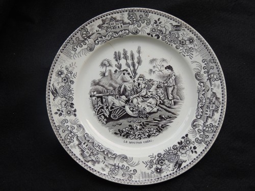 Assiette parlante faïence