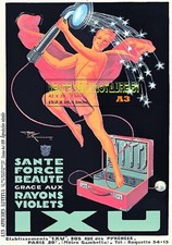 Ixu rayons violets - Le Monnier 1929 -  A3 plastifié