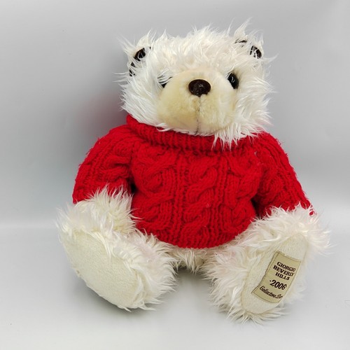 Peluche ours blanc pull laine